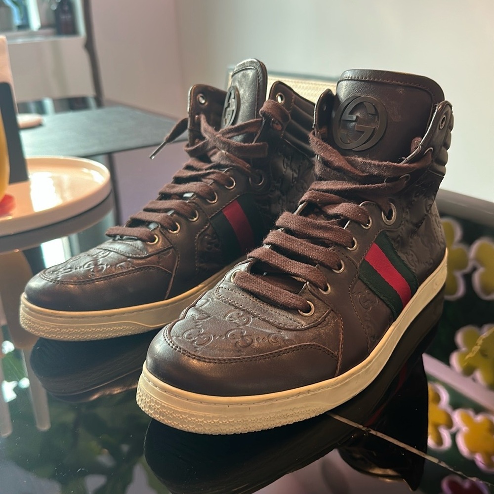 Vintage guccissima high top sneaker